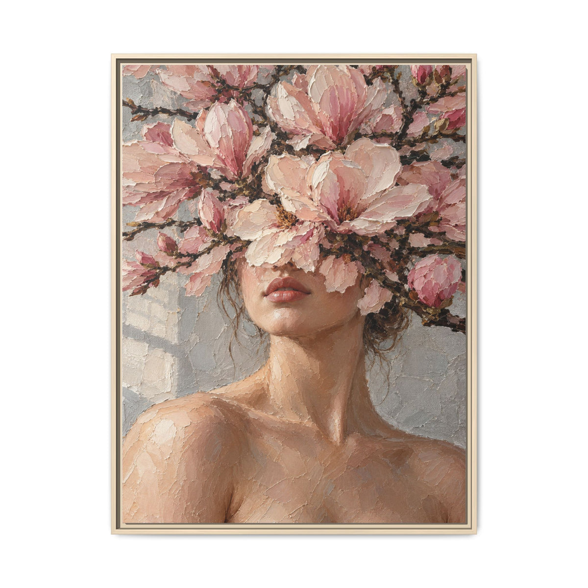 Magnolia Silence · Framed Canvas