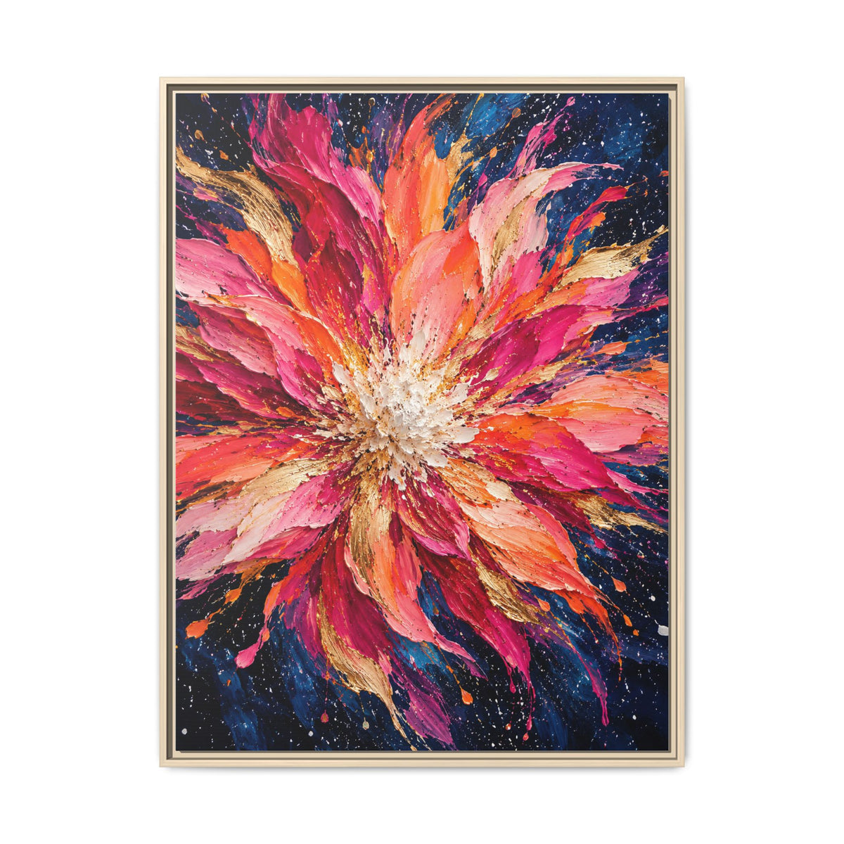 Supernova Bloom · Framed Canvas