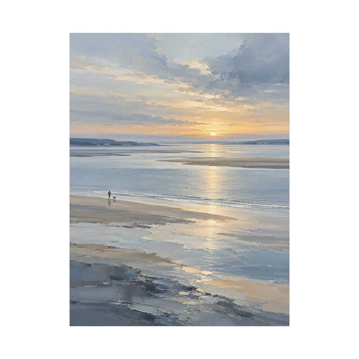 Silver Estuary · Frameless Canvas