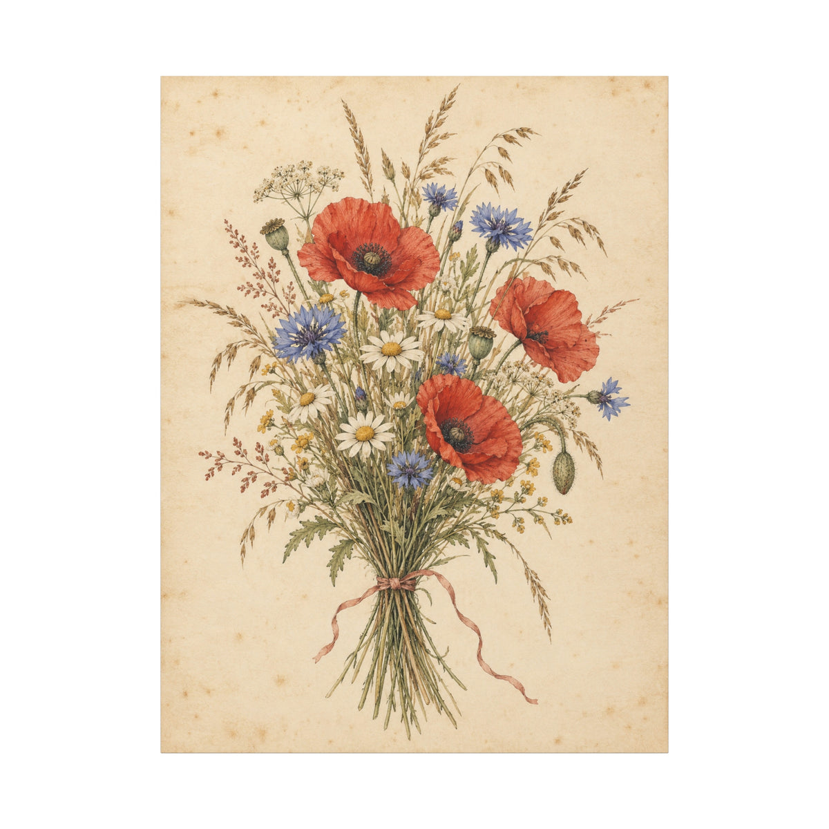 Wildflower Posy · Frameless Canvas