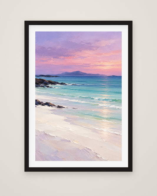 Hebridean Calm by Maren Holt, Museum Edition framed fine art print in a black box frame with a snow white mount
