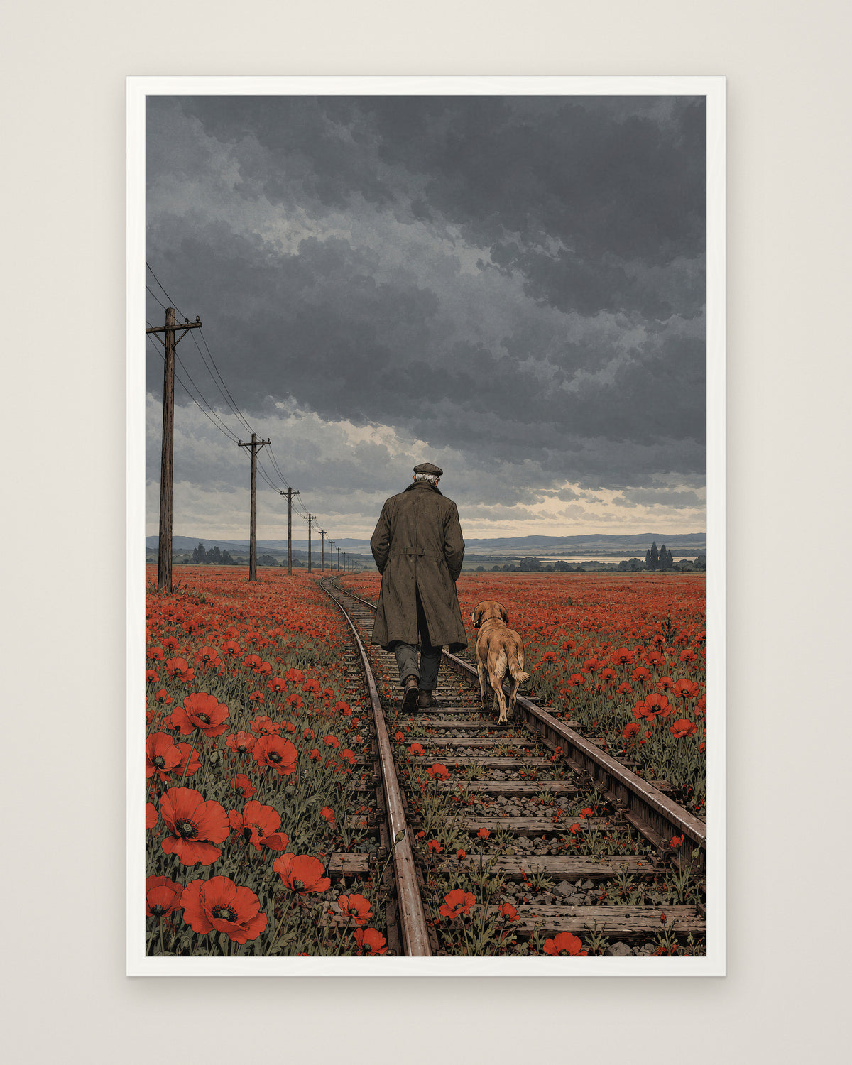 Northbound by Elias Northcott, Museum Edition framed edge to edge in a white box frame, 60 × 90 cm and 80 × 120 cm