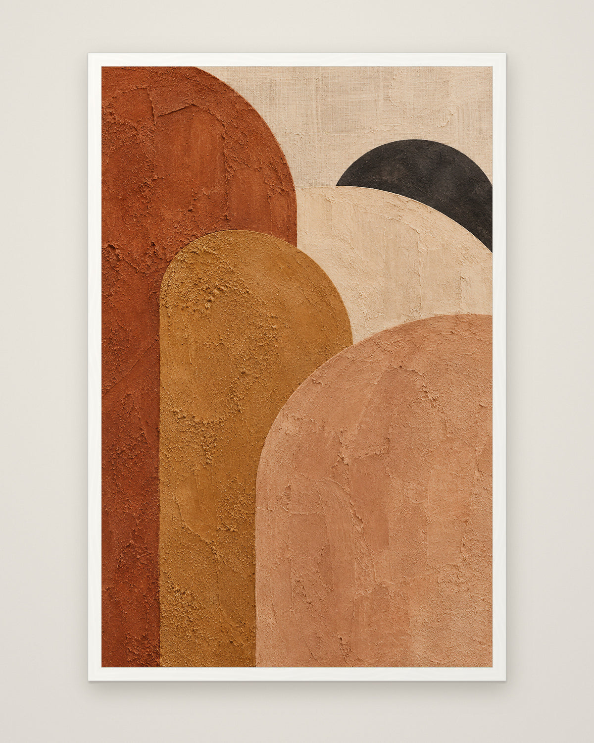 Terra Arch by Mila Sorel, Museum Edition framed edge to edge in a white box frame, 60 × 90 cm and 80 × 120 cm