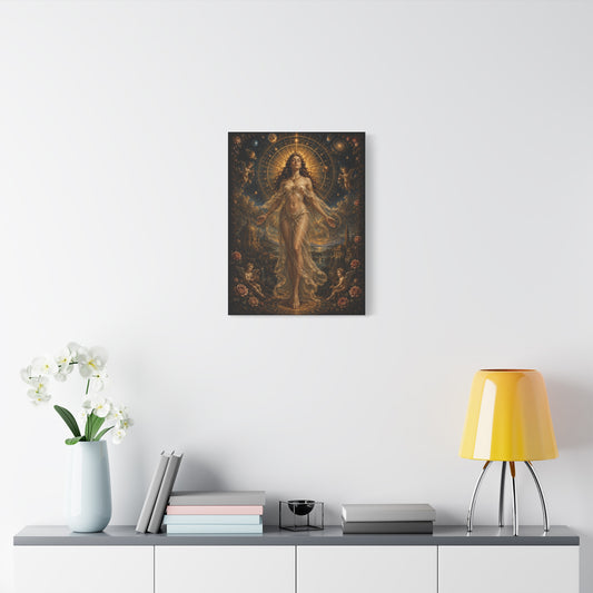 Asteria’s Veil frameless canvas in a room