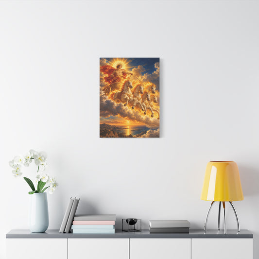 The Chariot of Helios frameless canvas in a room