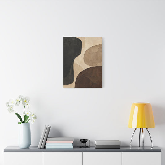 Sand and Shadow frameless canvas in a room