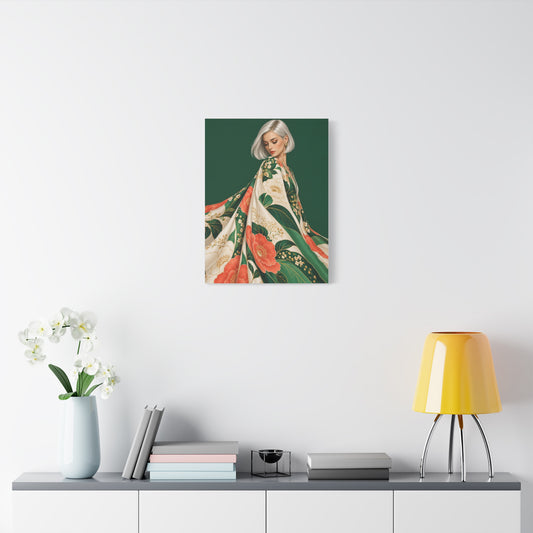 Jade Reverie frameless canvas in a room