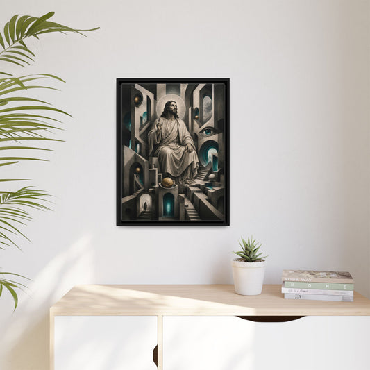 Scala Salvatoris framed canvas in a room