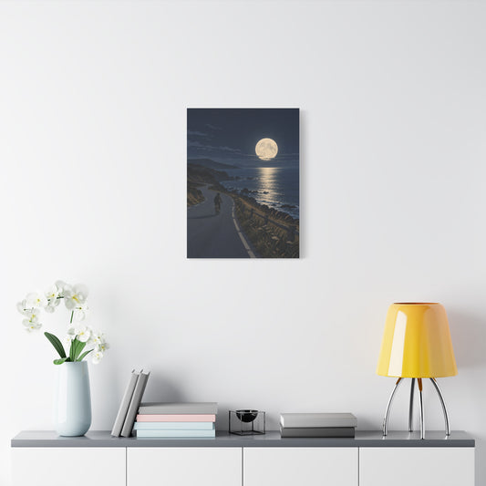 Where the Road Forgets frameless canvas in a room