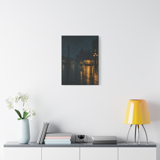 Small Hours frameless canvas in a room