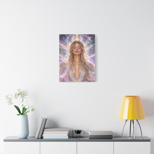 Aura Aeterna frameless canvas in a room