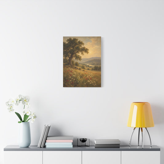 The Long Meadow frameless canvas in a room