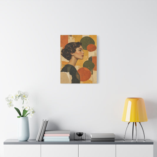 Saffron Thought frameless canvas in a room