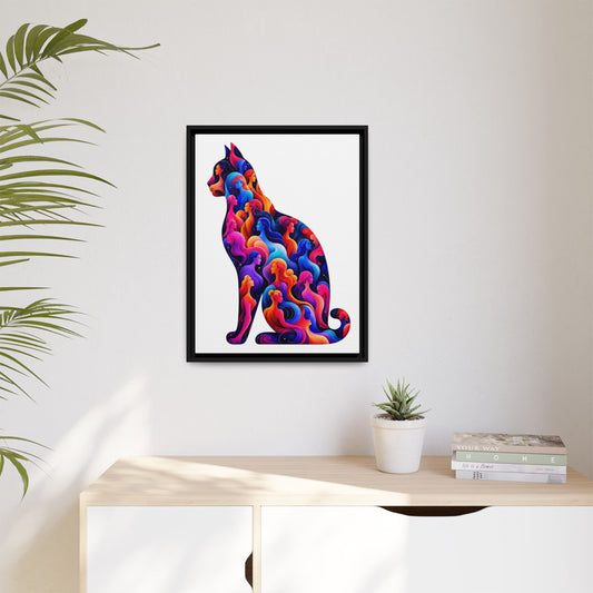 Felis Lumina framed canvas in a room
