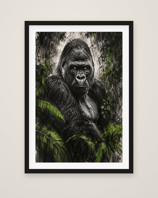 Viridian Primus by Cassian Rooke, Museum Edition framed fine art print in a black box frame with a snow white mount