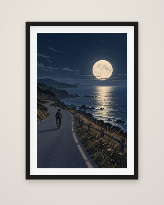 Where the Road Forgets by Elias Northcott, Museum Edition framed fine art print in a black box frame with a snow white mount