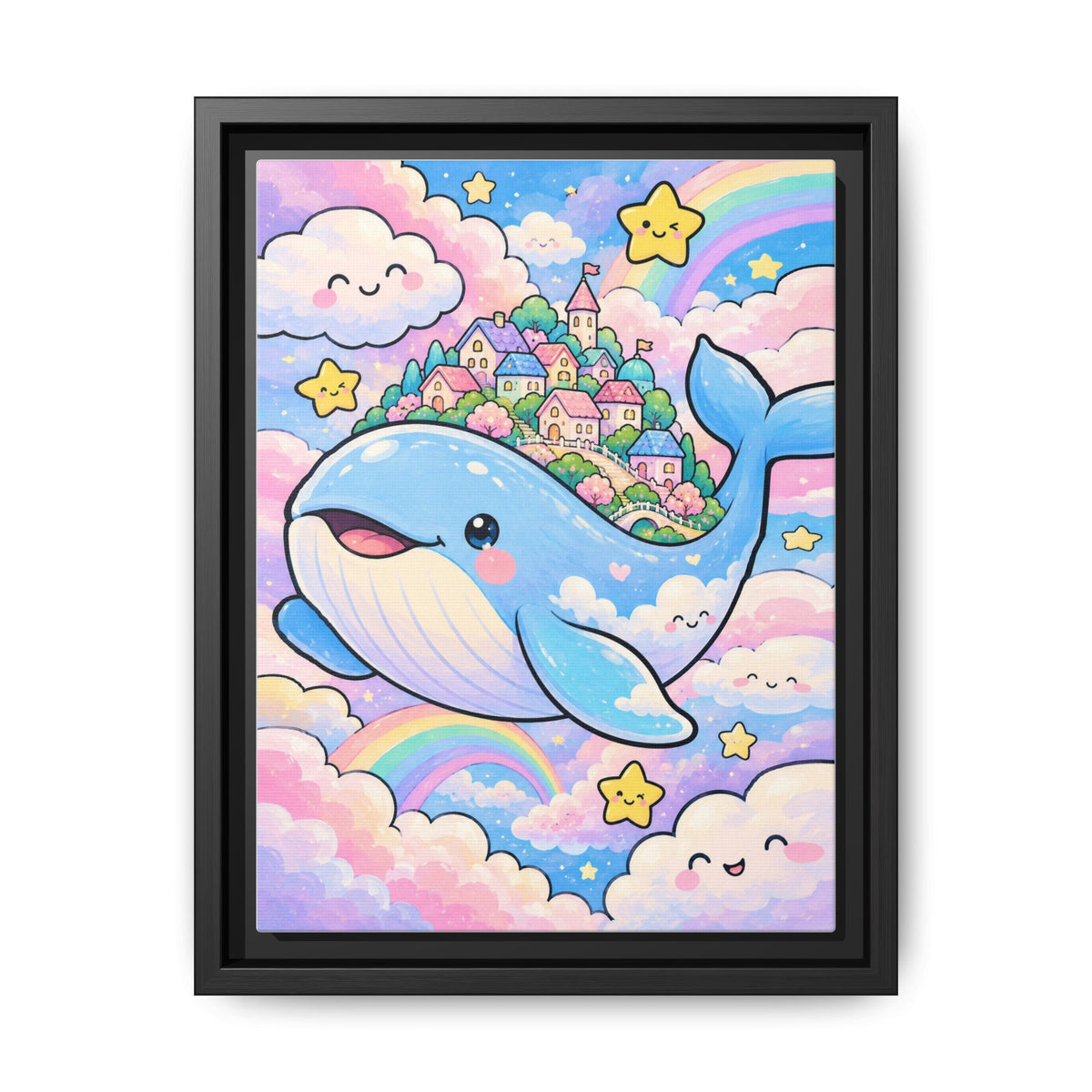 Sweet Dreams Whale · Framed Canvas