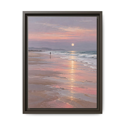 Silver Moon Tide · Framed Canvas