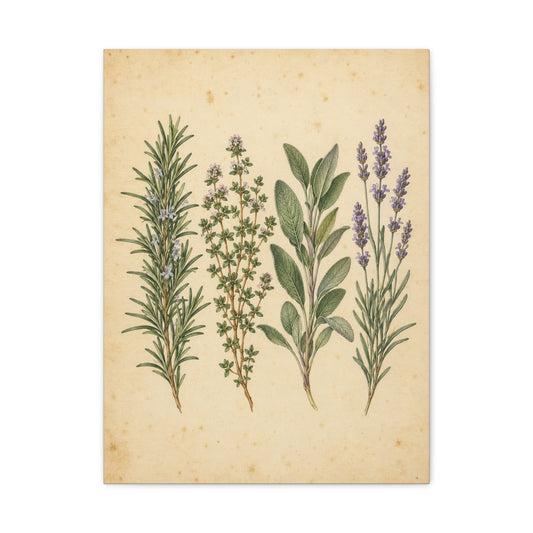 Herb Garden Study · Frameless Canvas