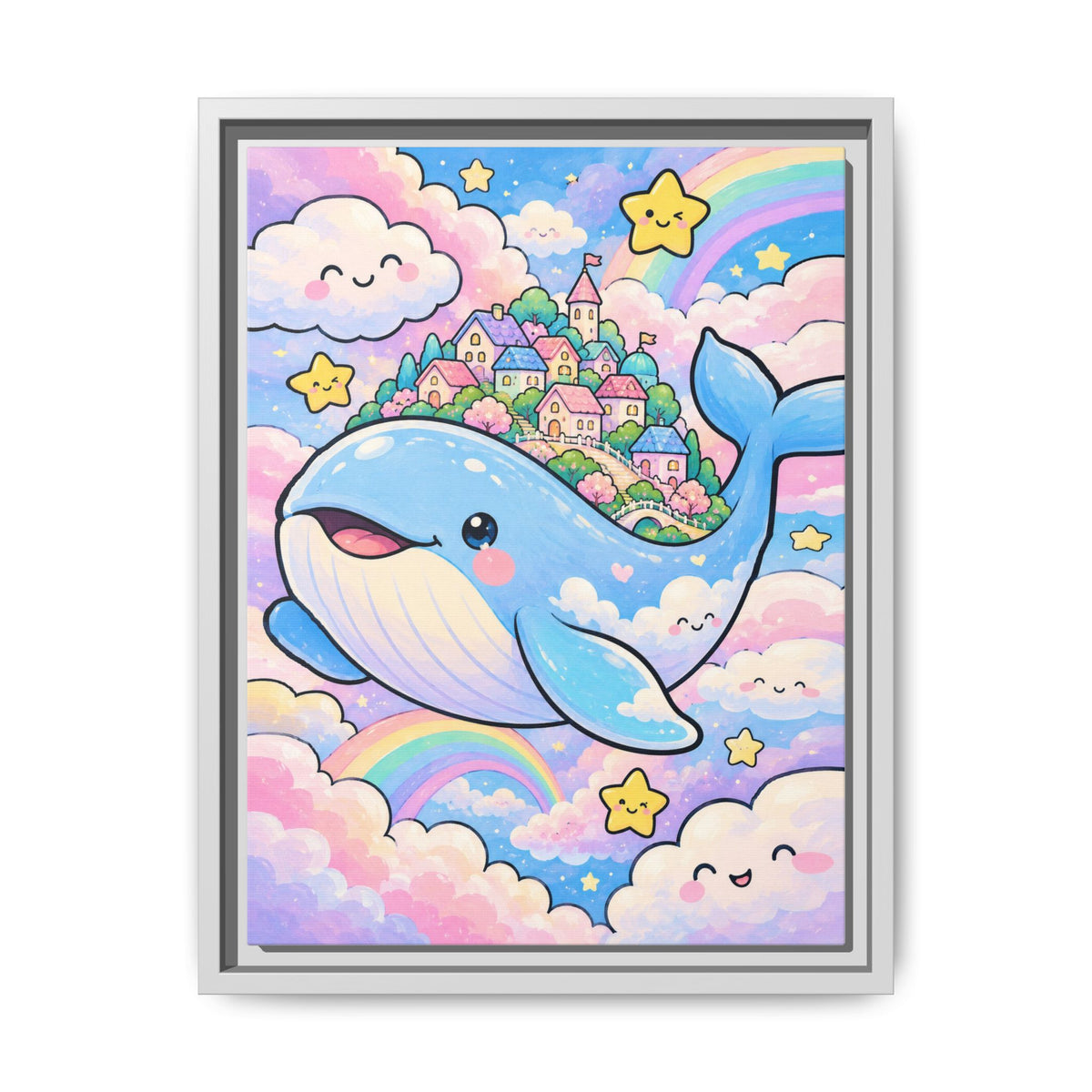 Sweet Dreams Whale · Framed Canvas