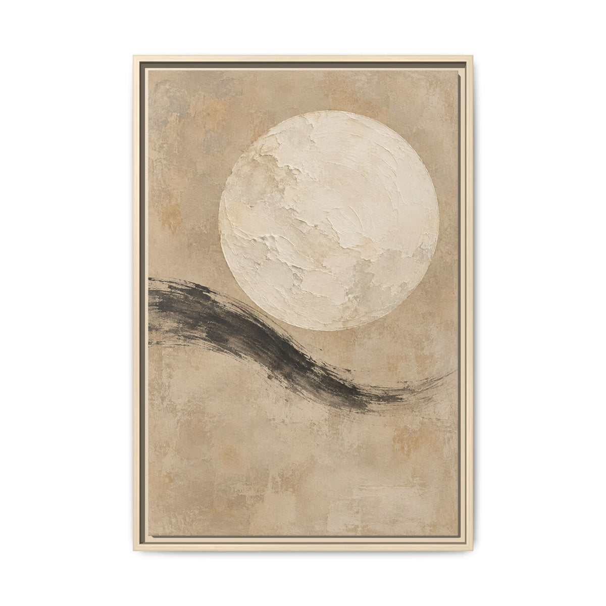 Linen Moon · Framed Canvas
