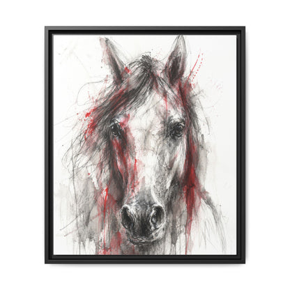 Scarlet Equus · Framed Canvas