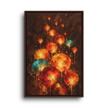 Lanternes du Soir · Framed Canvas