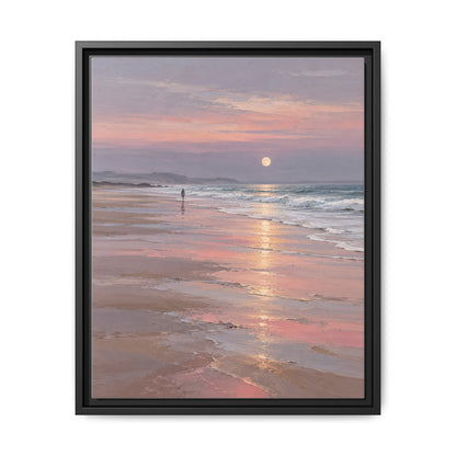 Silver Moon Tide · Framed Canvas