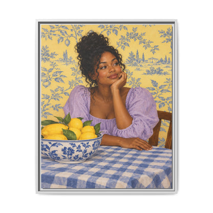 Lemons on the Table · Framed Canvas