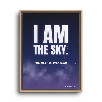 I Am the Sky · Framed Canvas