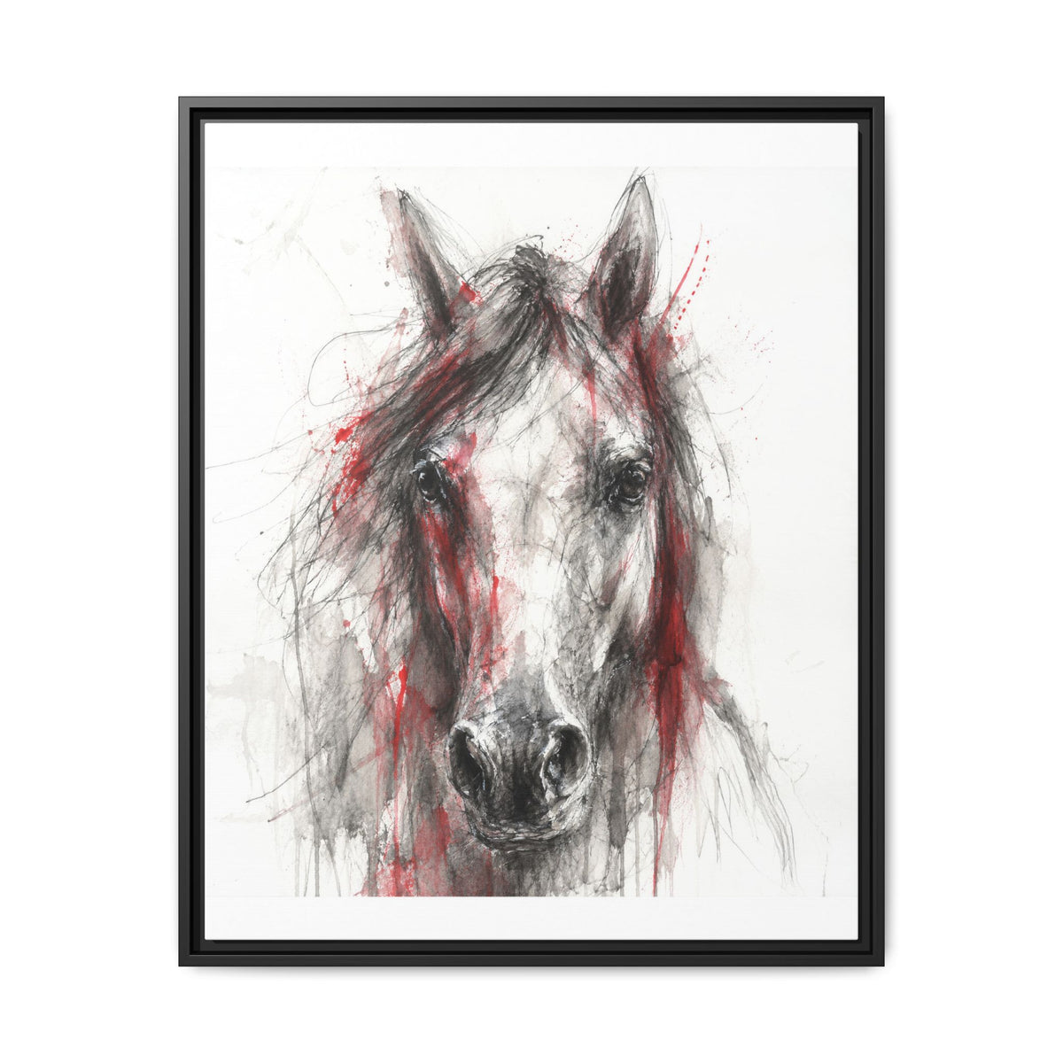 Scarlet Equus · Framed Canvas