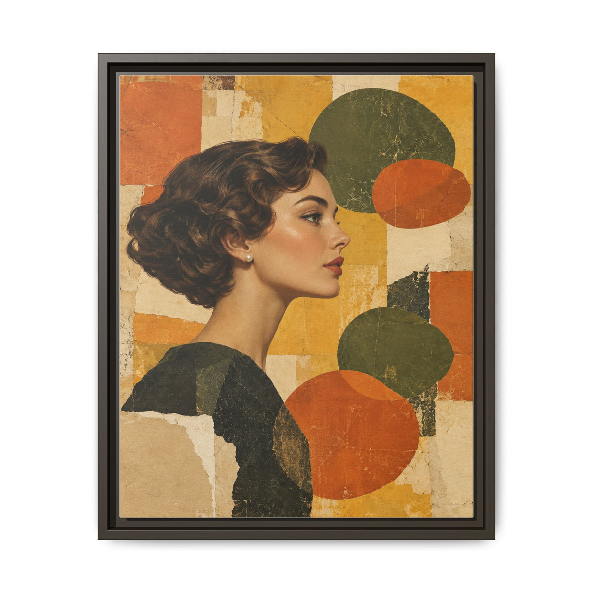 Saffron Thought · Framed Canvas