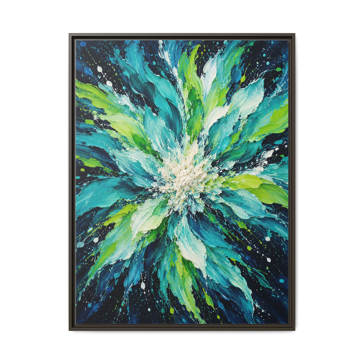 Lagoon Bloom · Framed Canvas