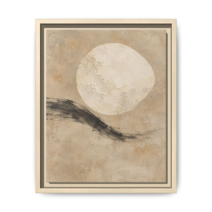 Linen Moon · Framed Canvas