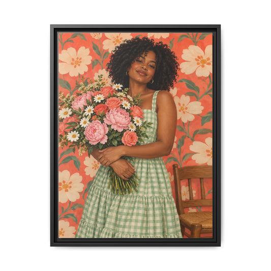 Sunday Peonies · Framed Canvas