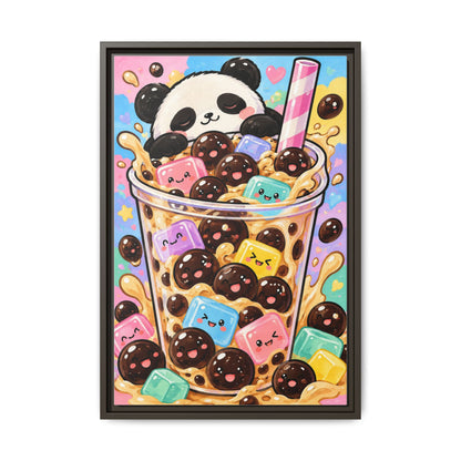 Bubble Tea Buddies · Framed Canvas