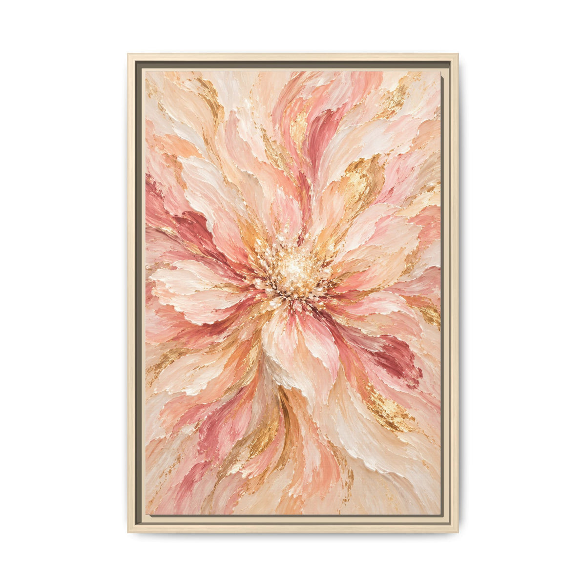 Blush Bloom · Framed Canvas