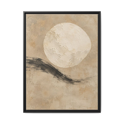 Linen Moon · Framed Canvas