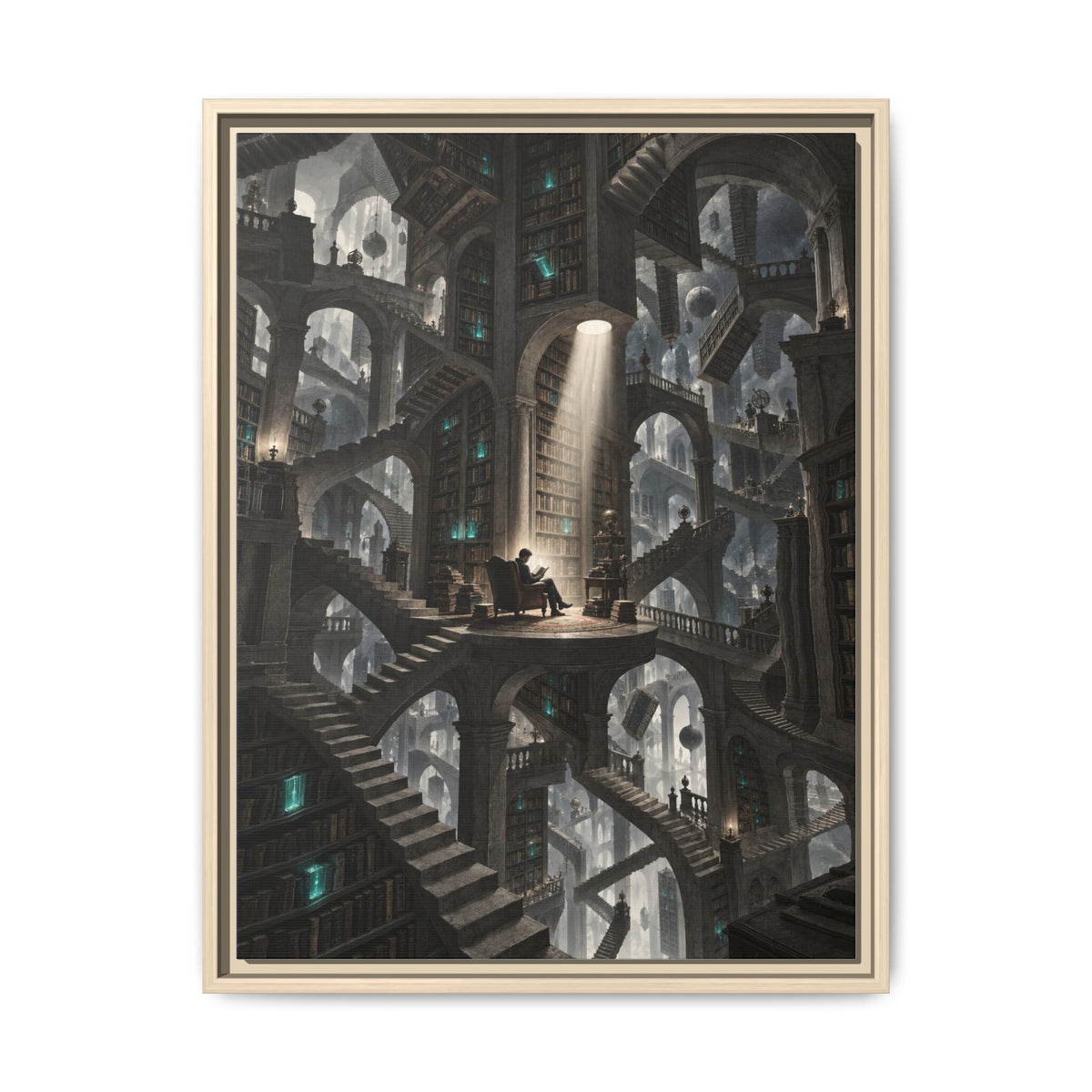 Bibliotheca Infinita · Framed Canvas