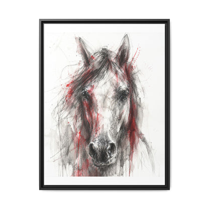 Scarlet Equus · Framed Canvas