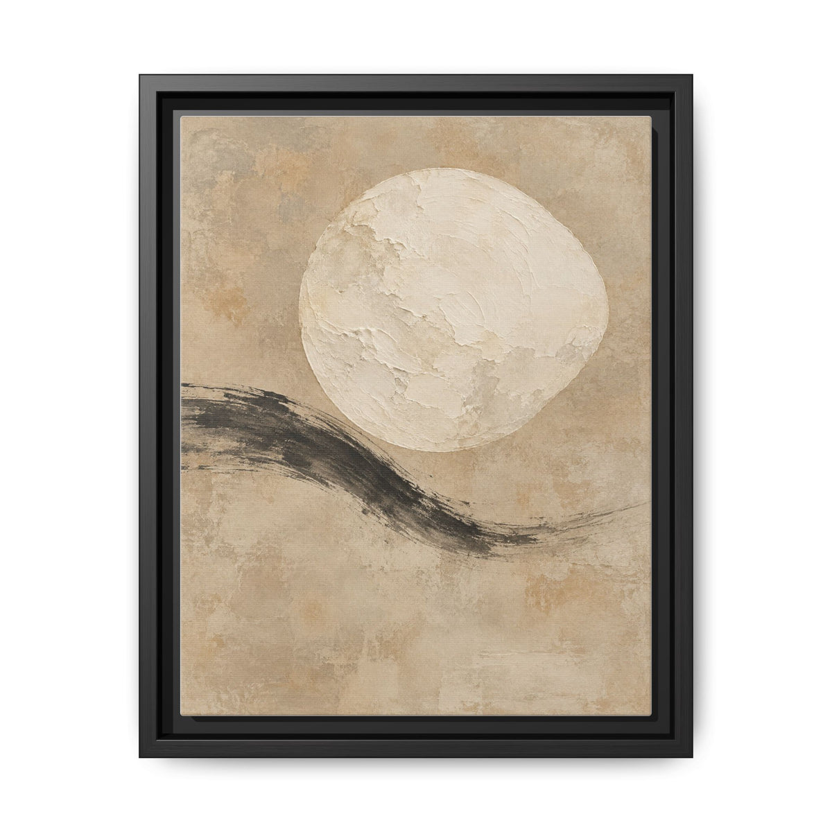 Linen Moon · Framed Canvas