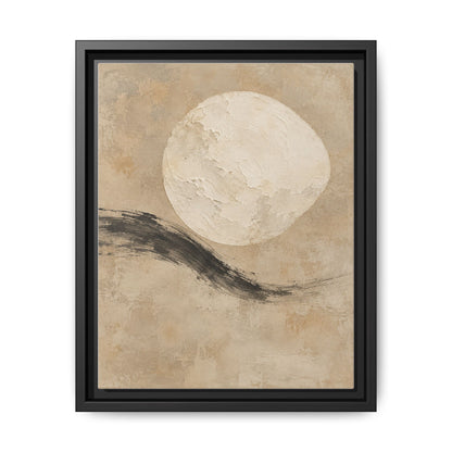 Linen Moon · Framed Canvas