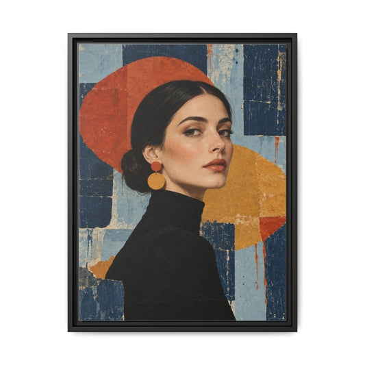 Blue Hour Muse · Framed Canvas