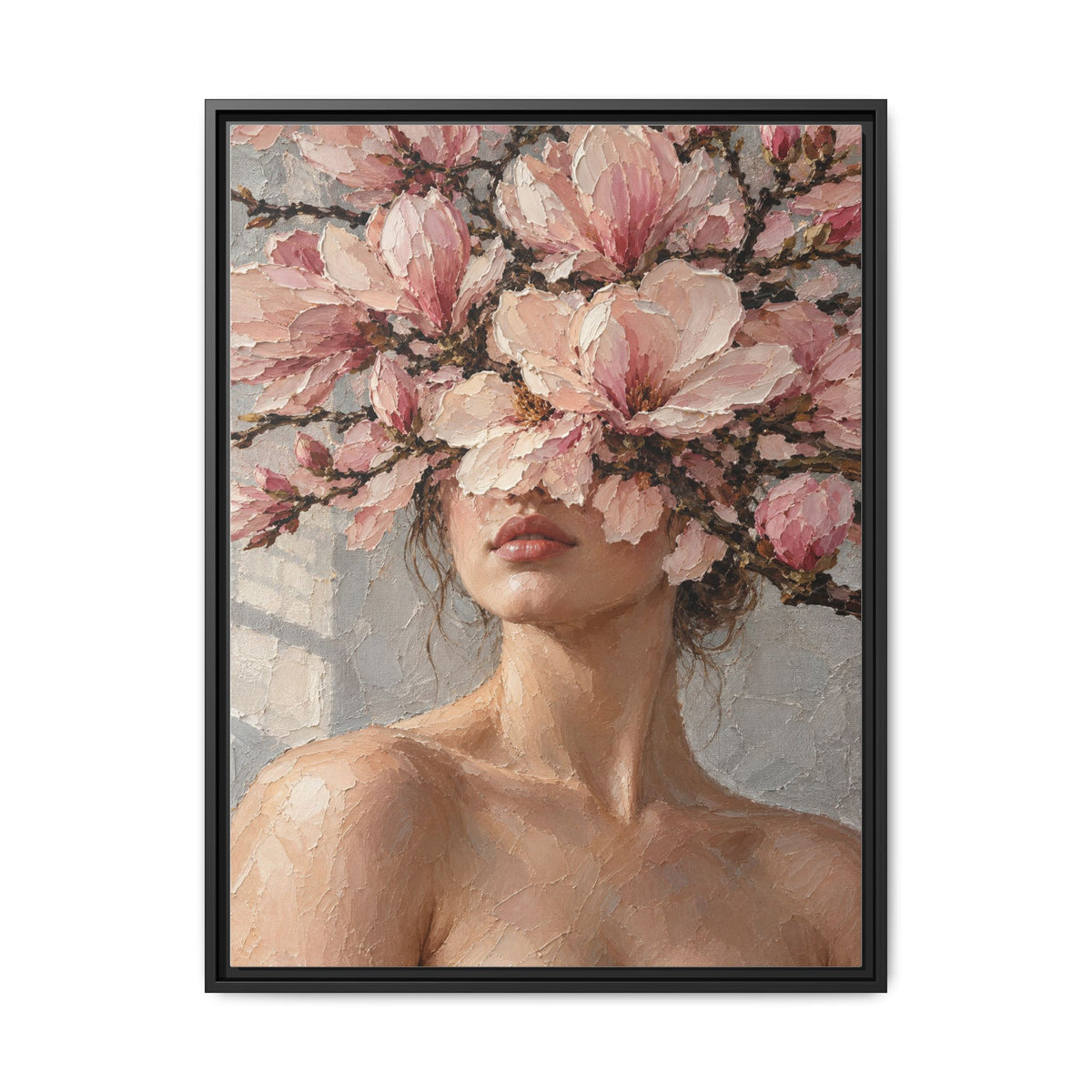 Magnolia Silence · Framed Canvas
