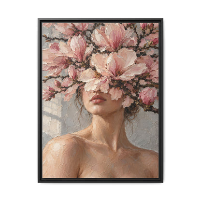 Magnolia Silence · Framed Canvas