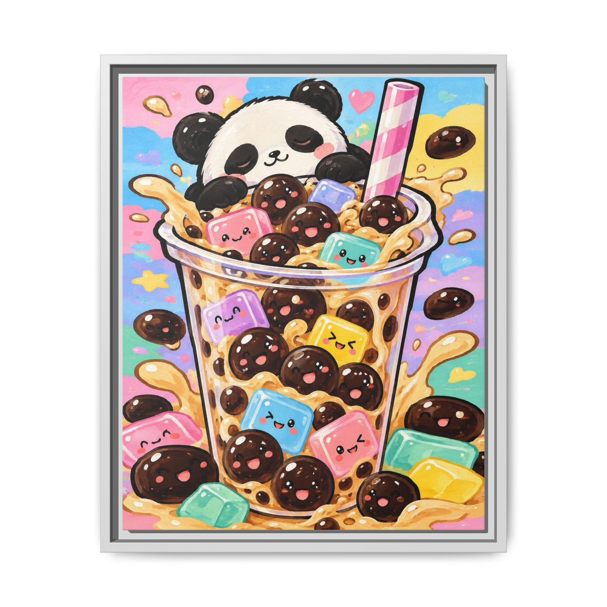 Bubble Tea Buddies · Framed Canvas