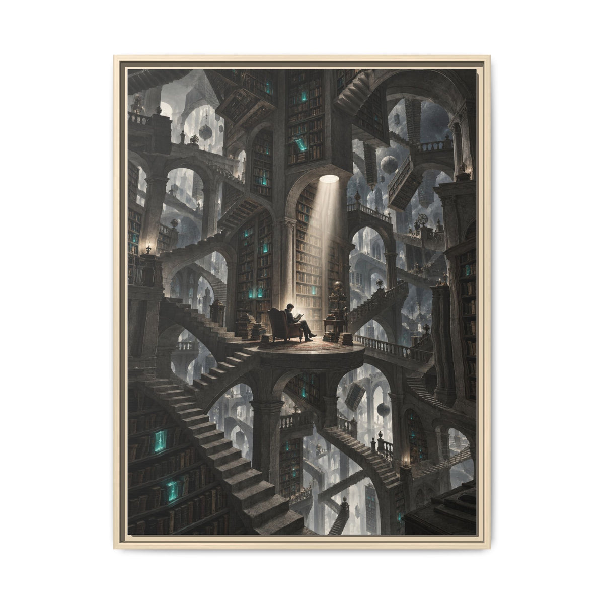 Bibliotheca Infinita · Framed Canvas