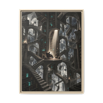 Bibliotheca Infinita · Framed Canvas