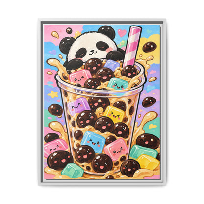 Bubble Tea Buddies · Framed Canvas