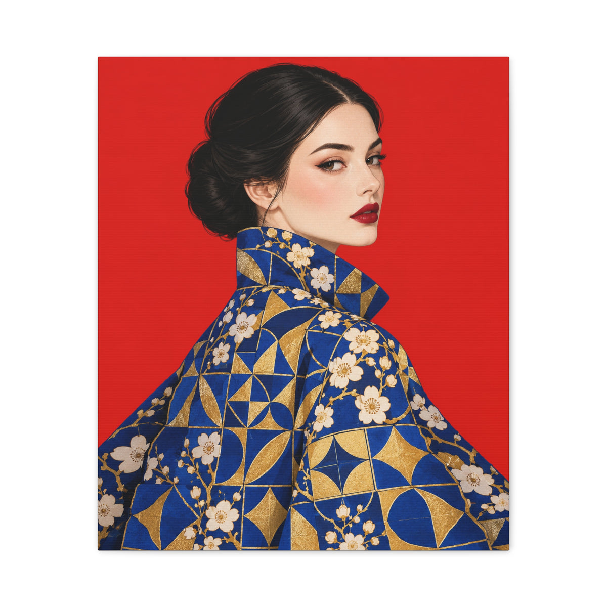 Vermilion Sunday · Frameless Canvas
